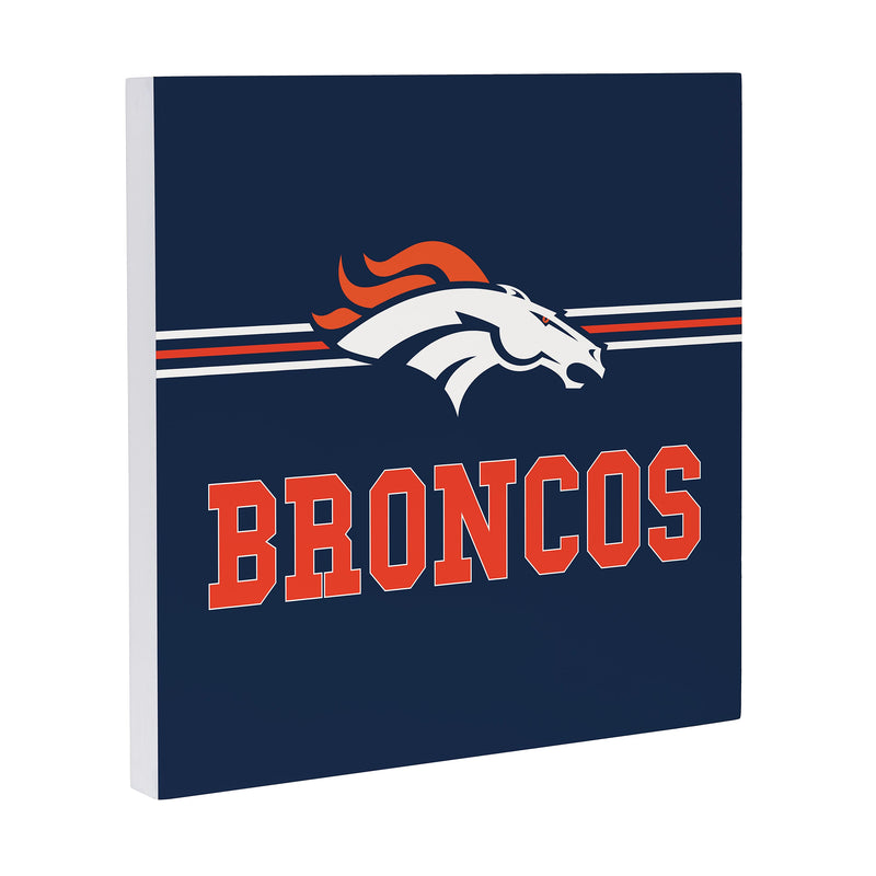 Denver Broncos Wood Wall Sign, 12x12