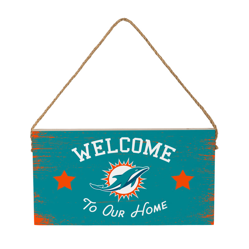 Miami Dolphins Wood Wall Sign, 6x11