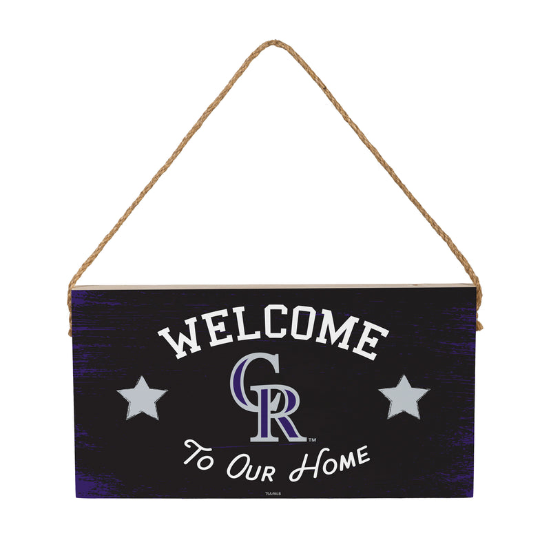 Colorado Rockies Wood Wall Sign, 6x11