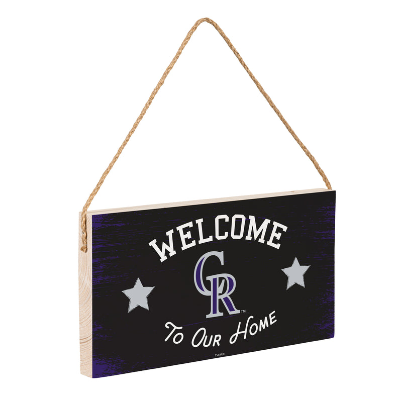 Colorado Rockies Wood Wall Sign, 6x11