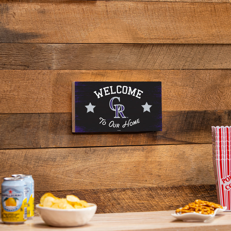 Colorado Rockies Wood Wall Sign, 6x11