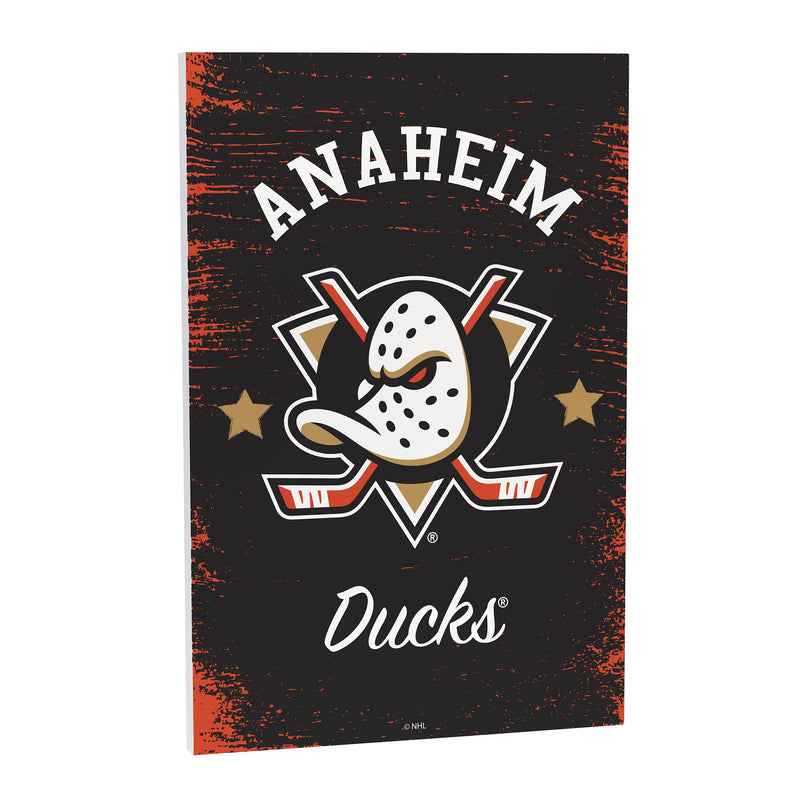 Anaheim Ducks Wood Wall Sign, 16x24