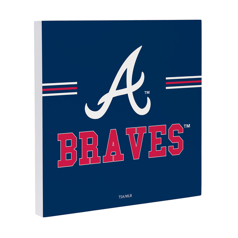 Atlanta Braves Wood Wall Sign, 12x12
