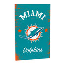 Miami Dolphins Wood Wall Sign, 16x24