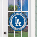 Los Angeles Dodgers Round Door Decor with Hanging Rope, 18x18