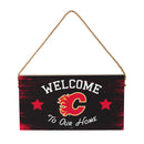 Calgary Flames Wood Wall Sign, 6x11