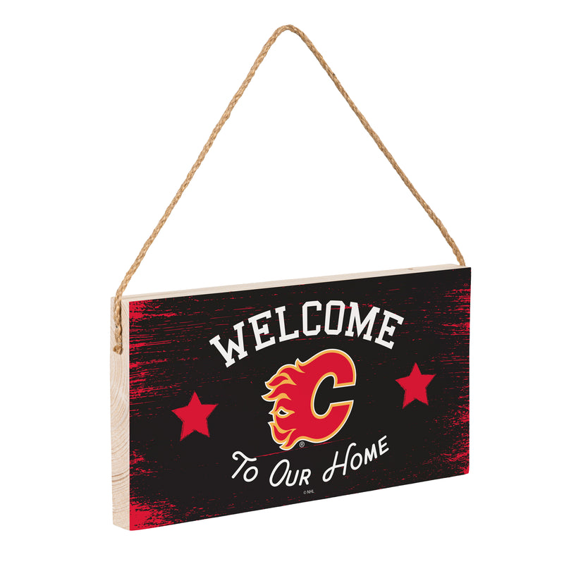 Calgary Flames Wood Wall Sign, 6x11