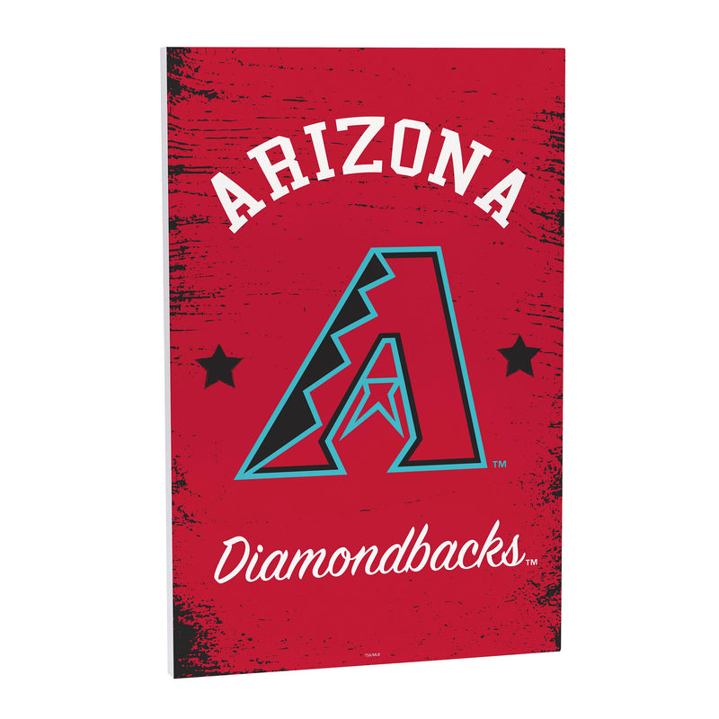 Arizona Diamondbacks Wood Wall Sign, 16x24