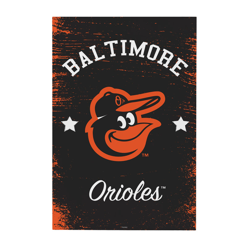Baltimore Orioles Wood Wall Sign, 16x24
