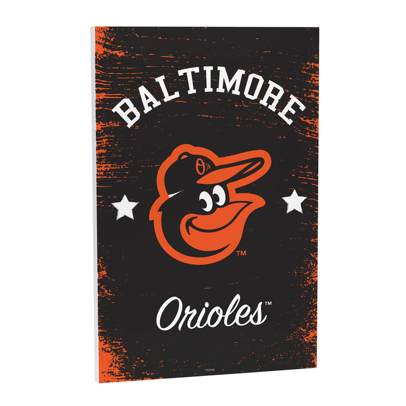 Baltimore Orioles Wood Wall Sign, 16x24