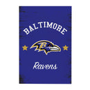 Baltimore Ravens Wood Wall Sign, 16x24