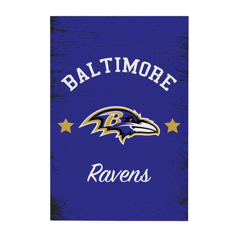 Baltimore Ravens Wood Wall Sign, 16x24