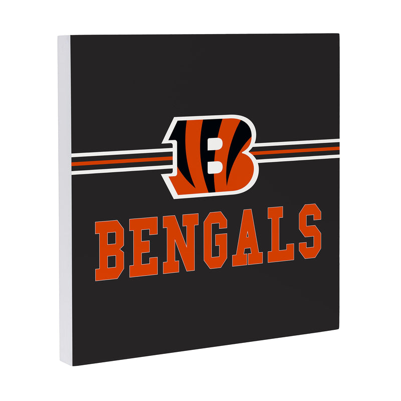Cincinnati Bengals Wood Wall Sign, 12x12