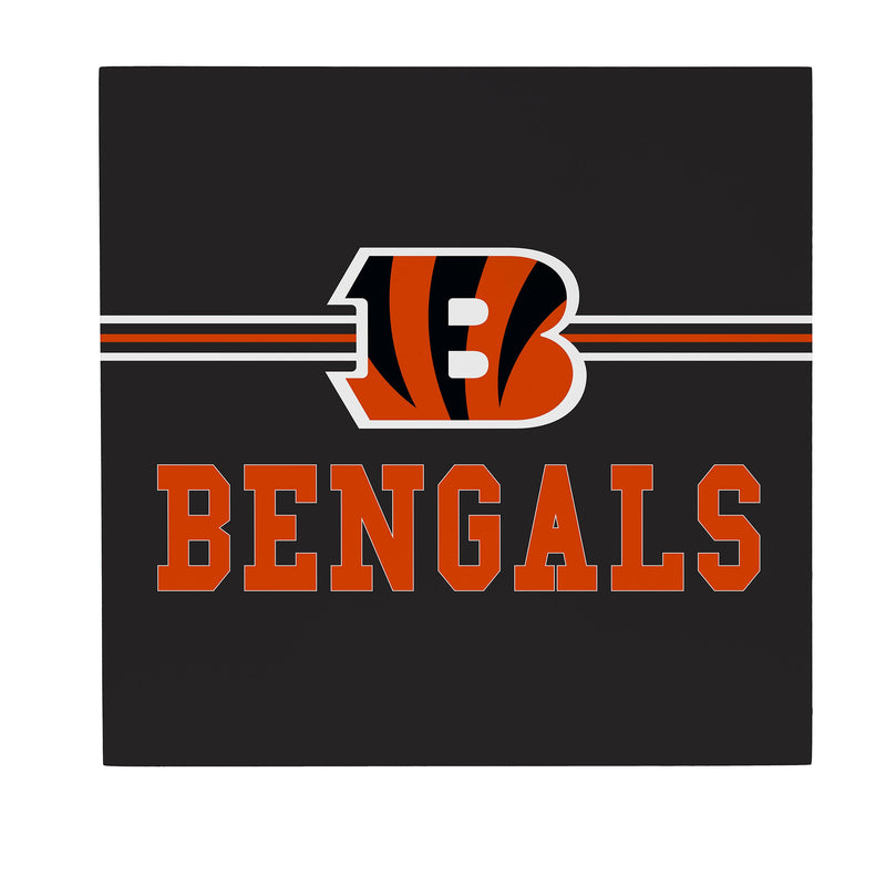 Cincinnati Bengals Wood Wall Sign, 12x12