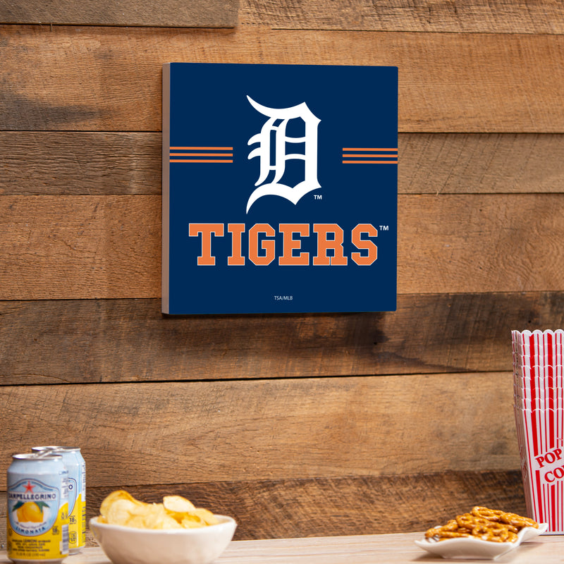 Detroit Tigers Wood Wall Sign, 12x12