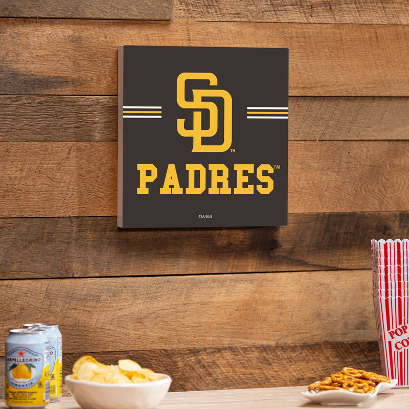 San Diego Padres Wood Wall Sign, 12x12