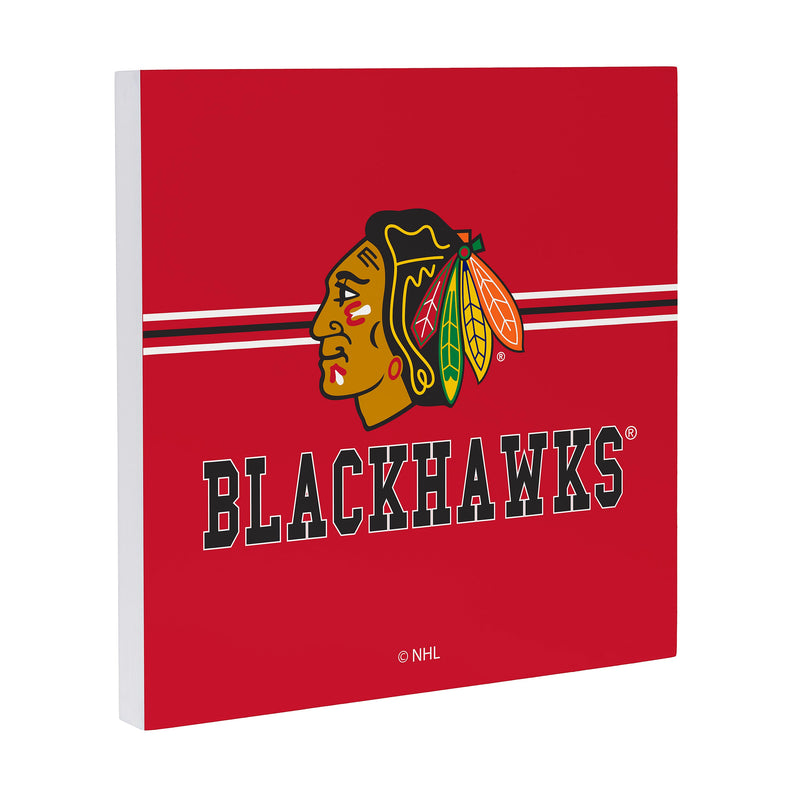 Chicago Blackhawks Wood Wall Sign, 12x12