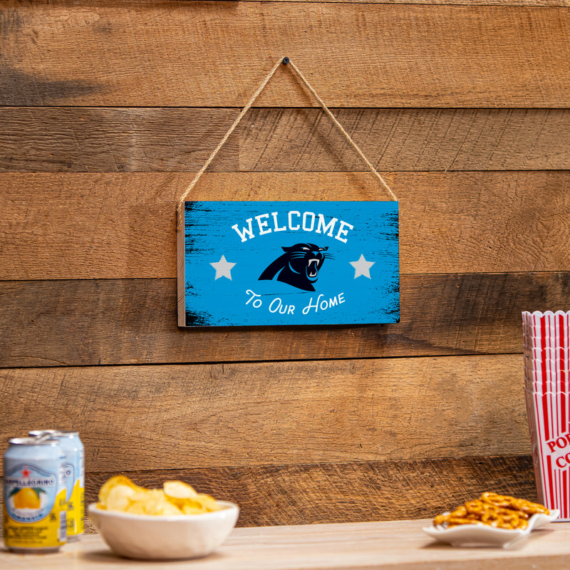 Carolina Panthers Wood Wall Sign, 6x11