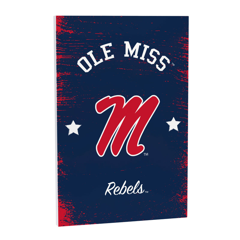 University of Mississippi Wood Wall Sign, 16x24