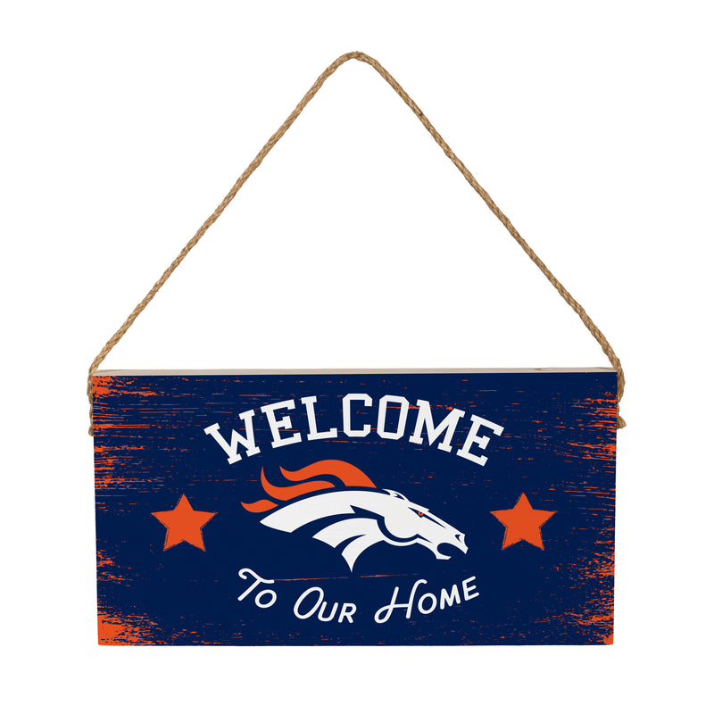 Denver Broncos Wood Wall Sign, 6x11