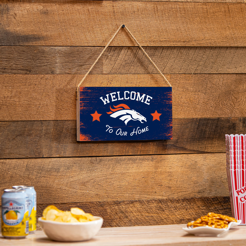 Denver Broncos Wood Wall Sign, 6x11