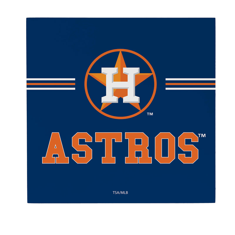 Houston Astros Wood Wall Sign, 12x12
