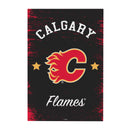 Calgary Flames Wood Wall Sign, 16x24