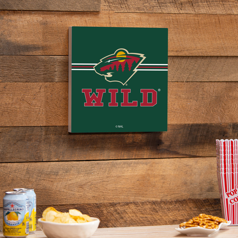 Minnesota Wild Wood Wall Sign, 12x12