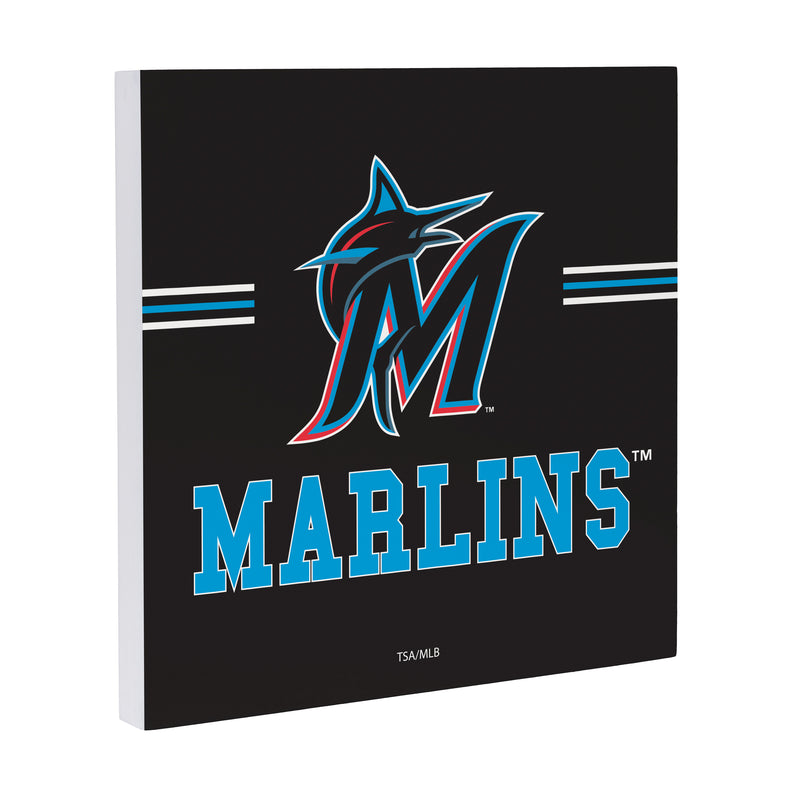 Miami Marlins Wood Wall Sign, 12x12