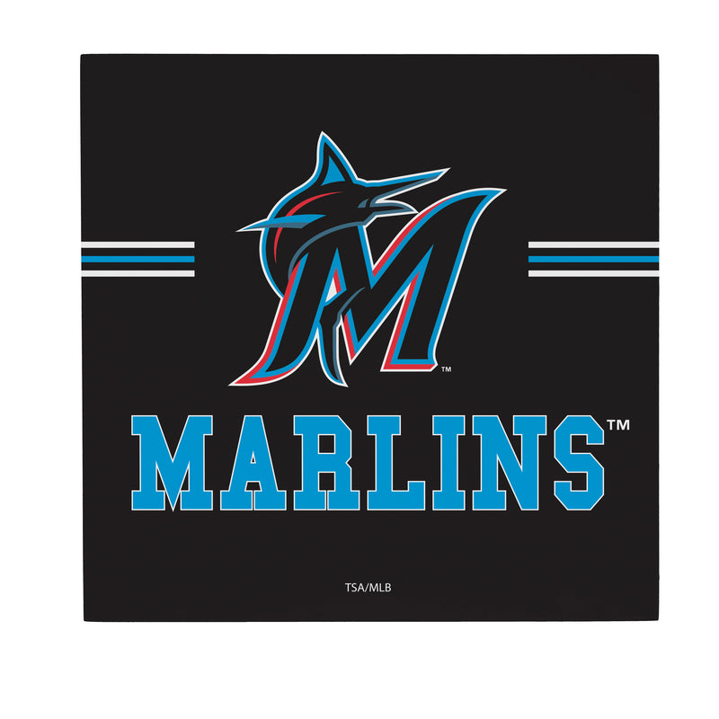 Miami Marlins Wood Wall Sign, 12x12