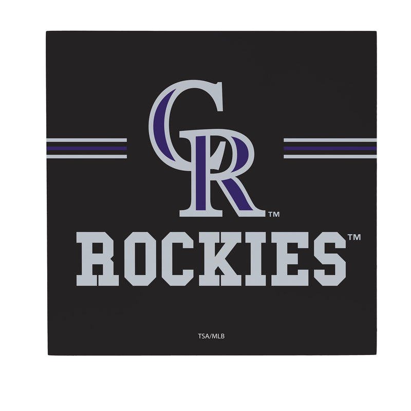 Colorado Rockies Wood Wall Sign, 12x12