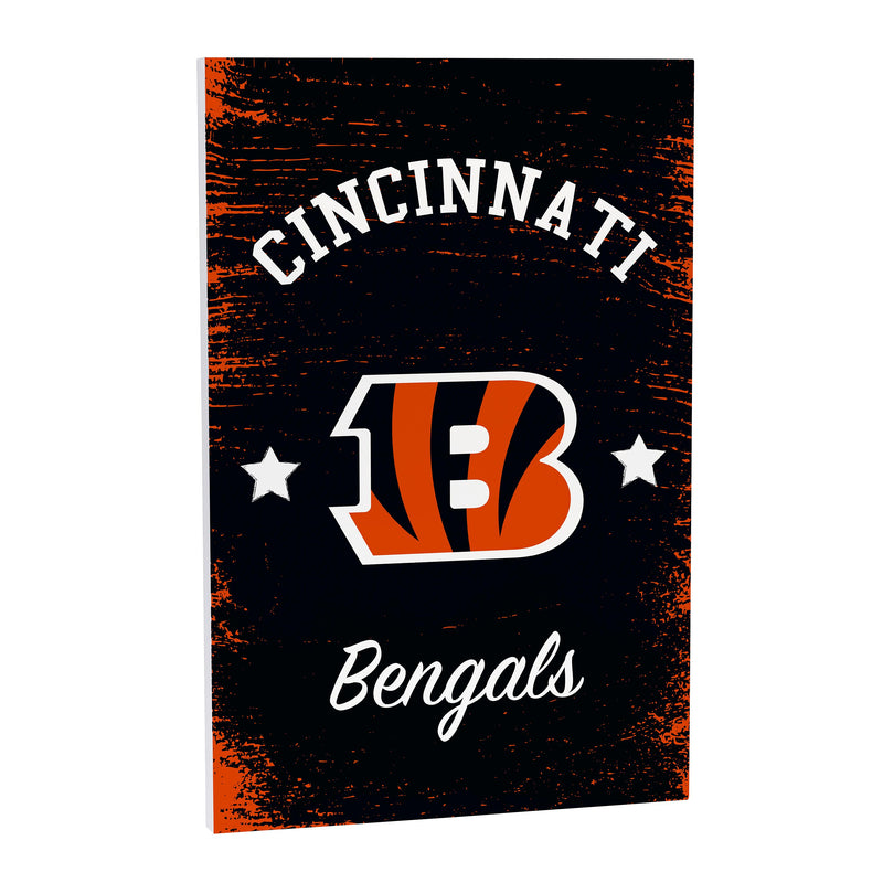Cincinnati Bengals Wood Wall Sign, 16x24