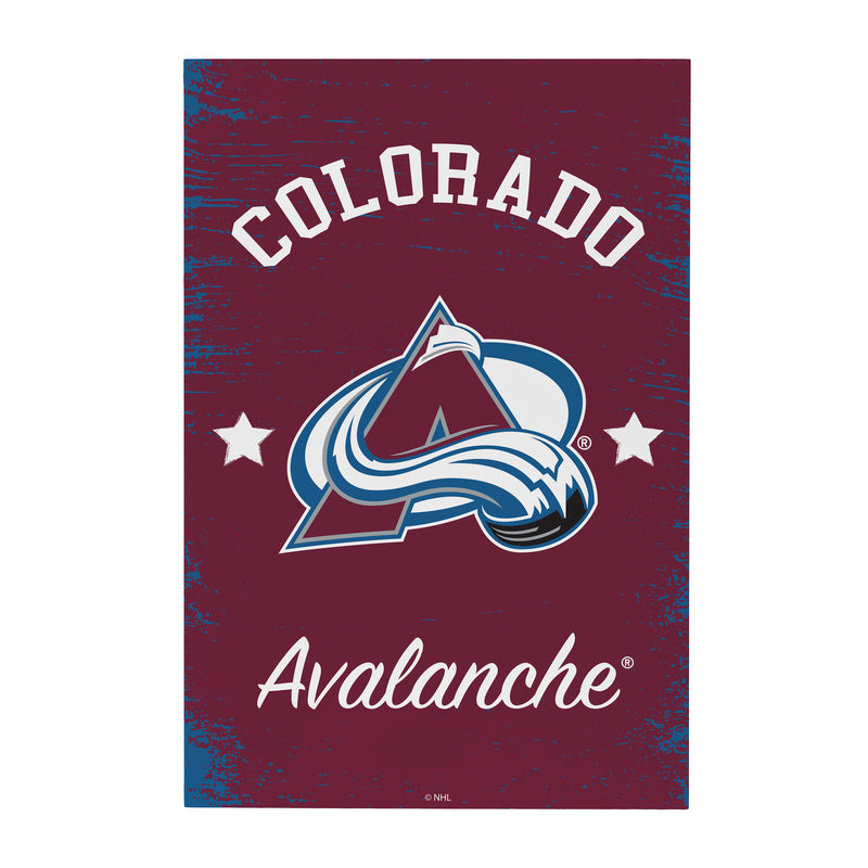 Colorado Avalanche Wood Wall Sign, 16x24