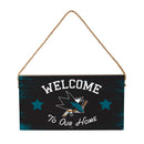 San Jose Sharks Wood Wall Sign, 6x11