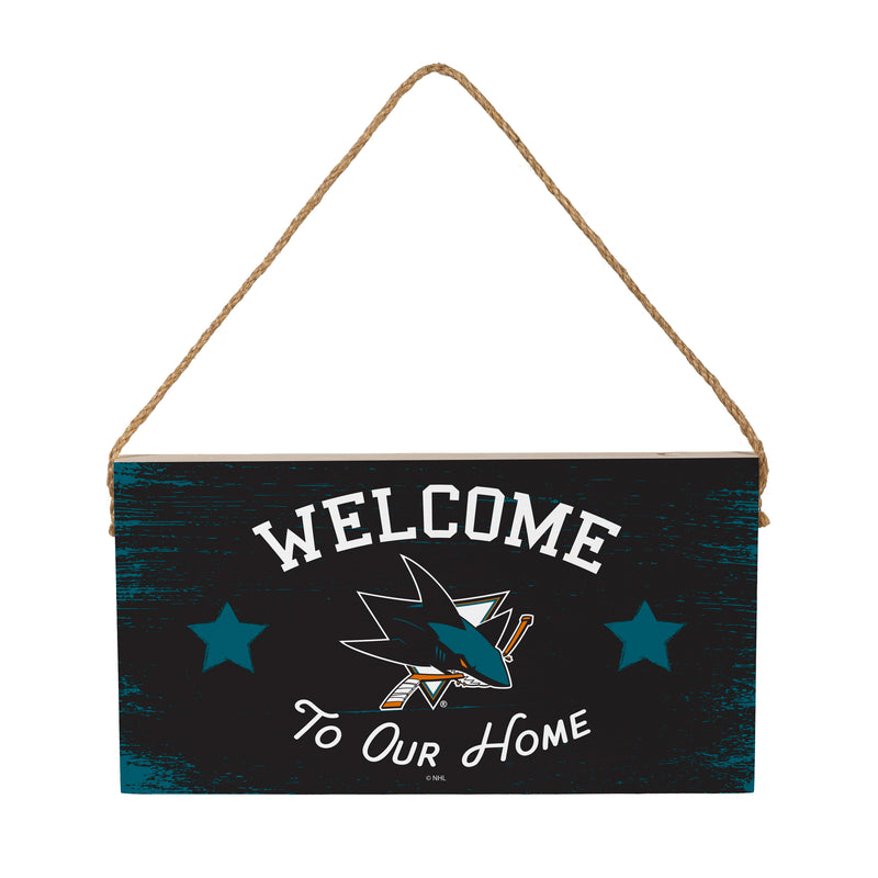 San Jose Sharks Wood Wall Sign, 6x11