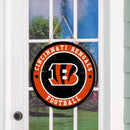 Cincinnati Bengals Round Door Decor with Hanging Rope, 18x18