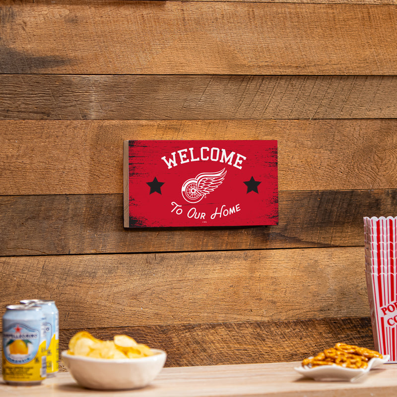 Detroit Red Wings Wood Wall Sign, 6x11