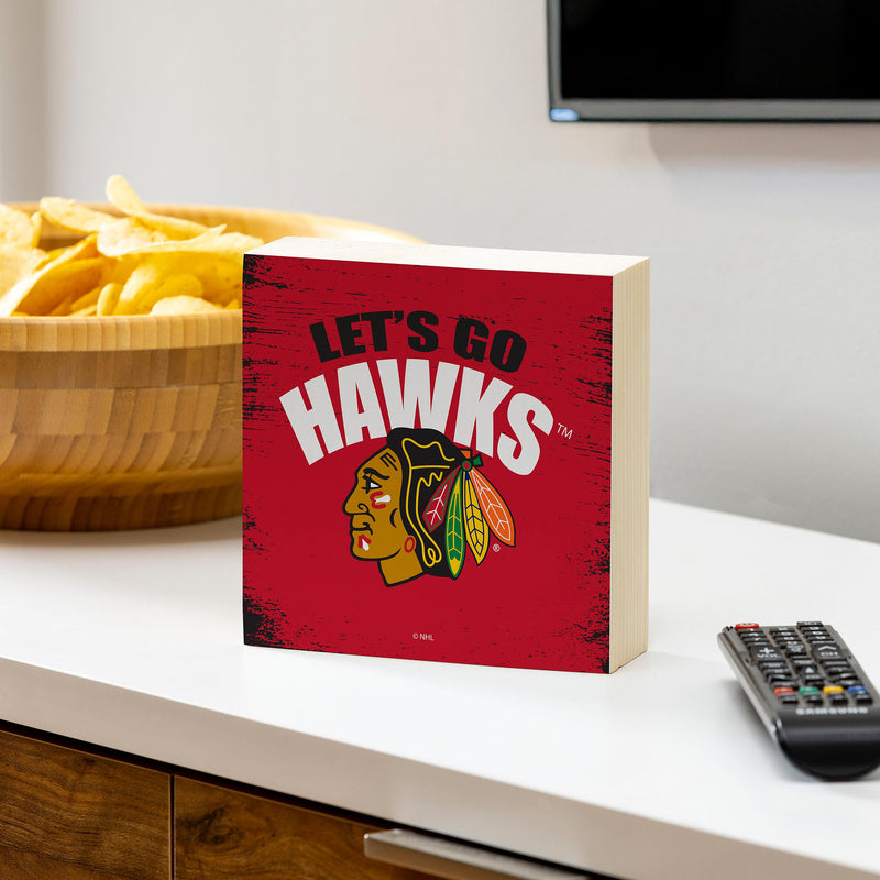 Chicago Blackhawks Plock, Down Home Fans, 6x6