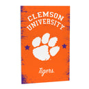 Clemson University Wood Wall Sign, 16x24