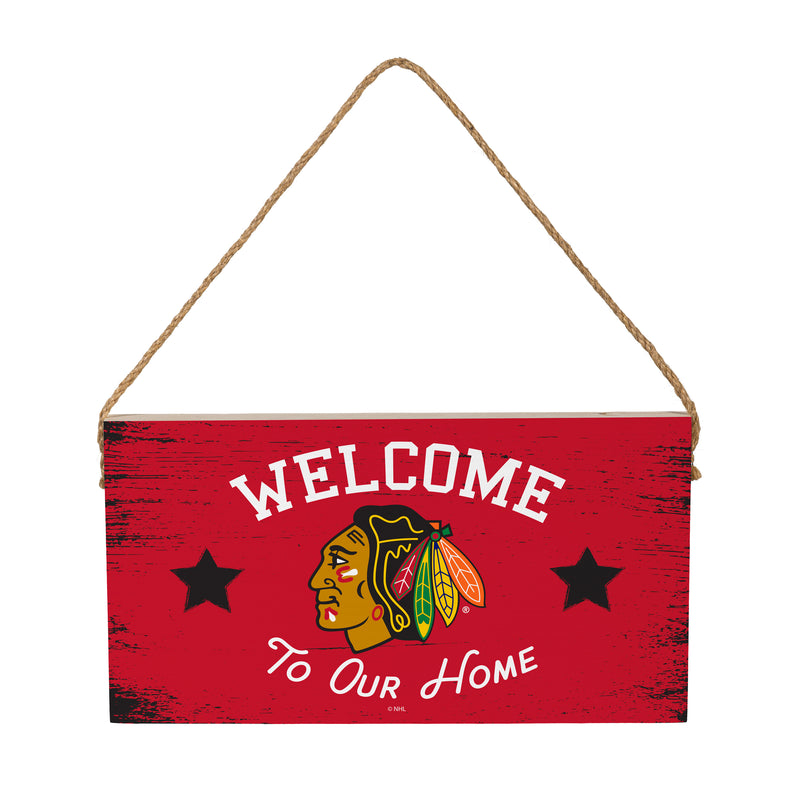 Chicago Blackhawks Wood Wall Sign, 6x11