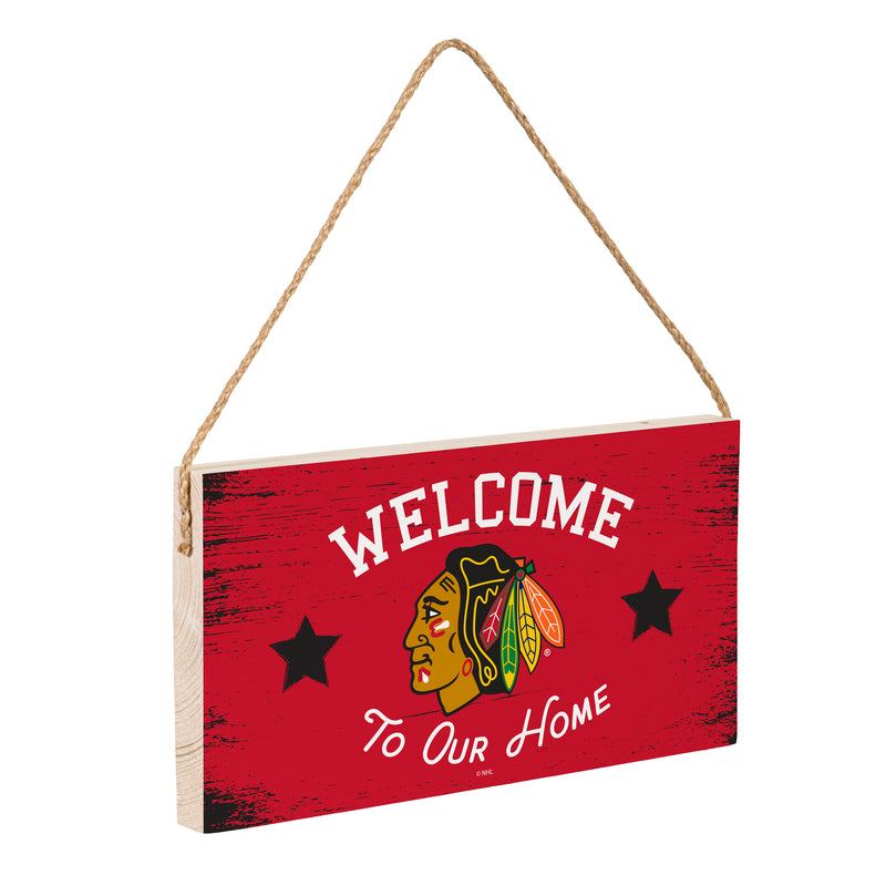 Chicago Blackhawks Wood Wall Sign, 6x11