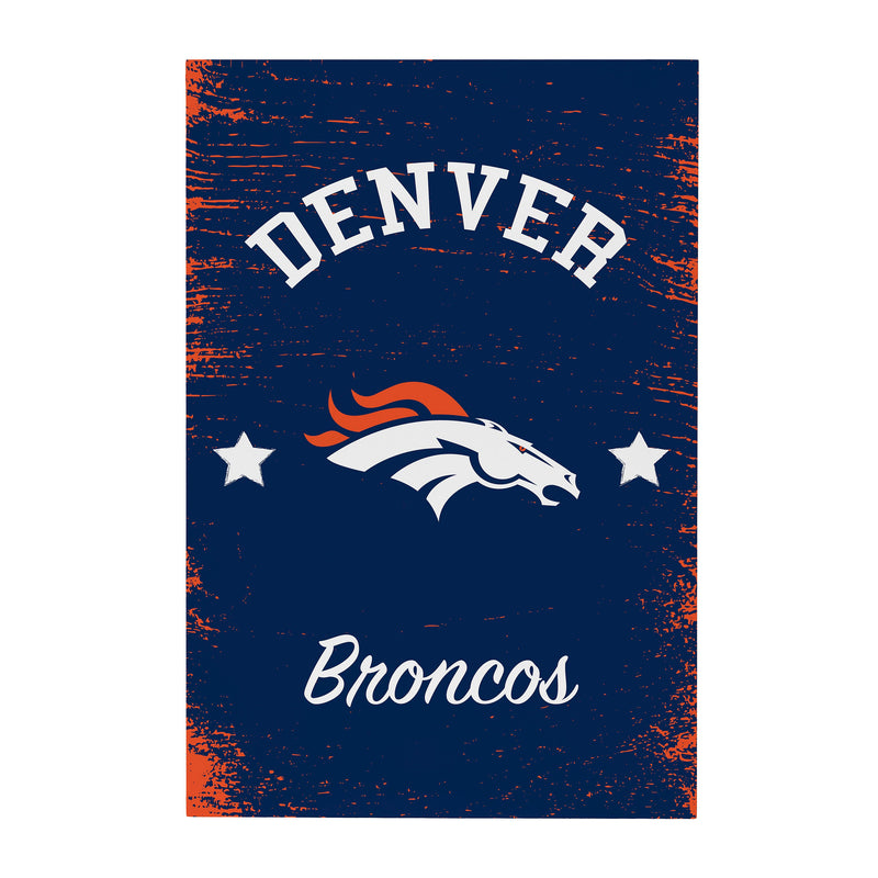 Denver Broncos Wood Wall Sign, 16x24