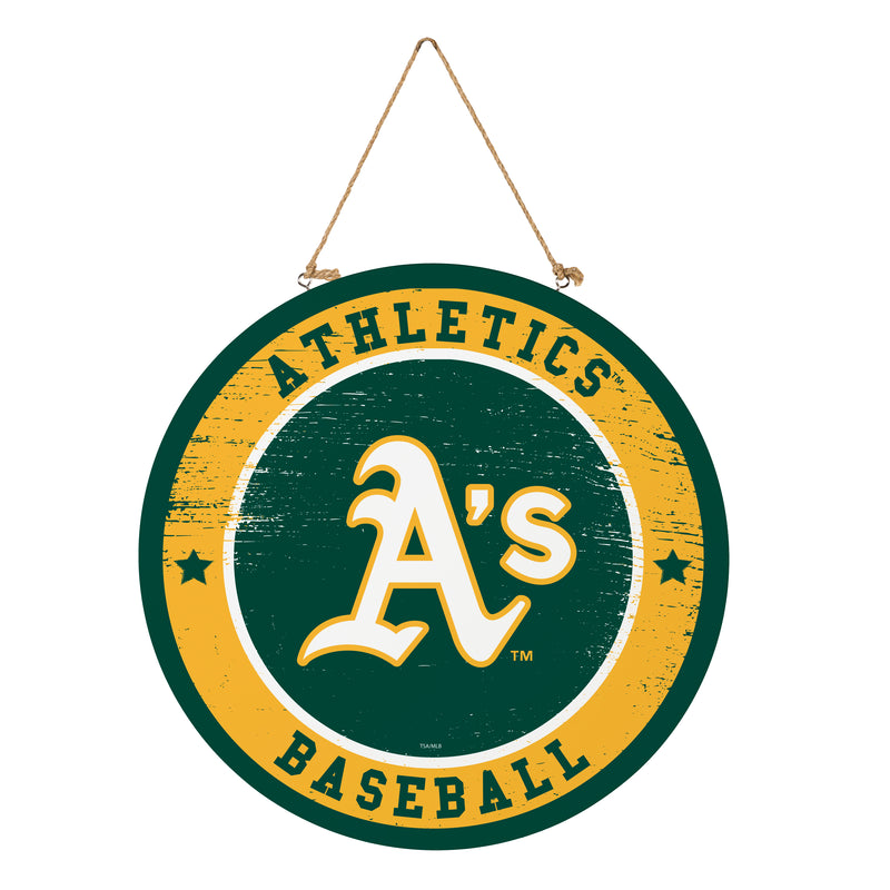 Athletics Round Door Decor with Hanging Rope, 18x18