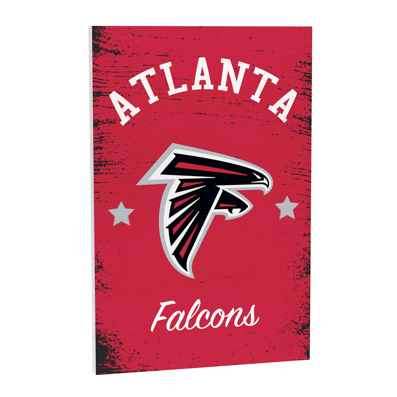 Atlanta Falcons Wood Wall Sign, 16x24