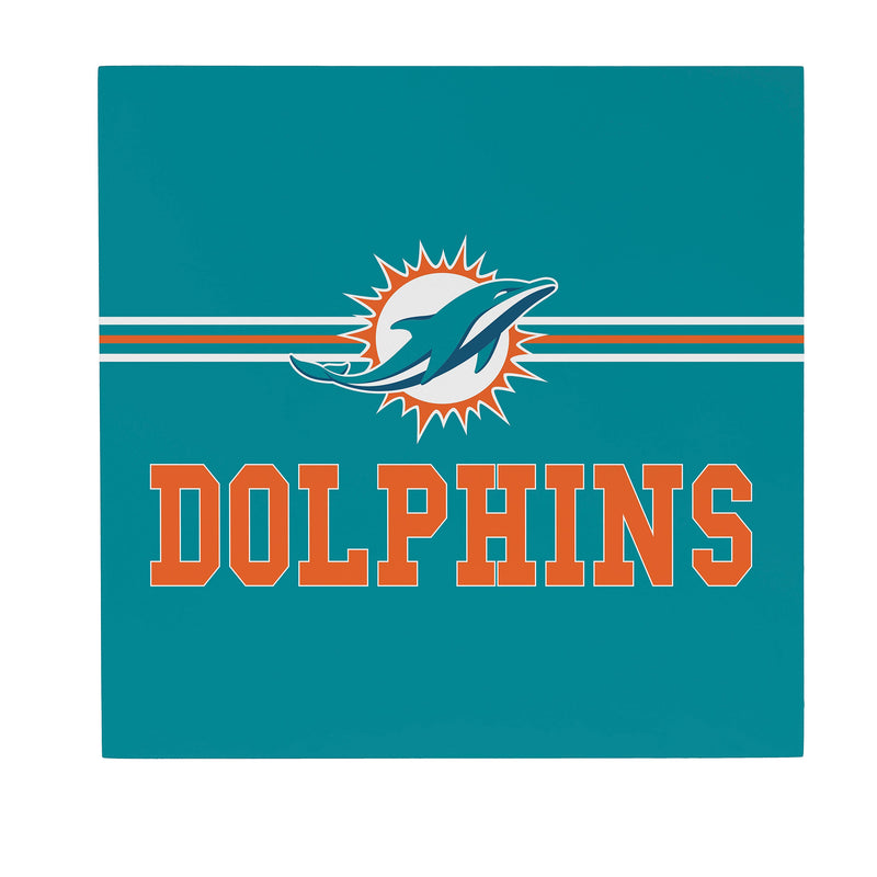 Miami Dolphins Wood Wall Sign, 12x12