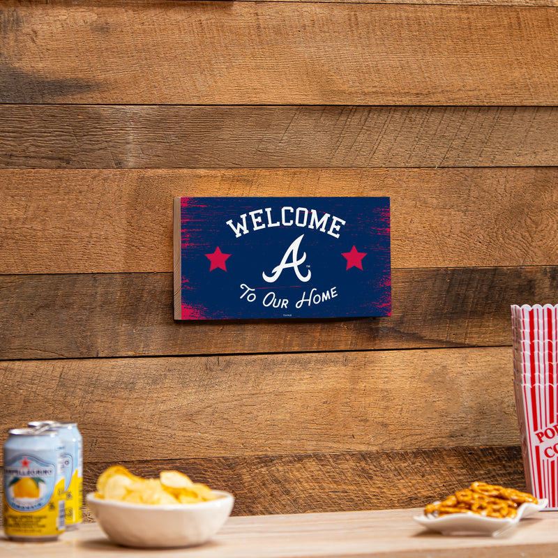 Atlanta Braves Wood Wall Sign, 6x11