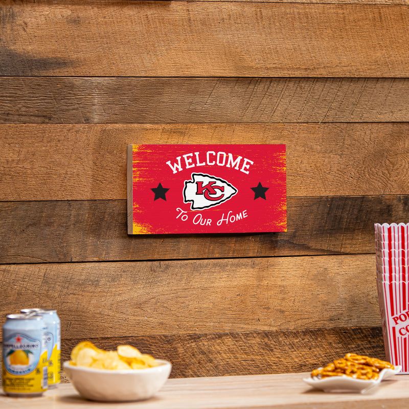 Kansas City Chiefs Wood Wall Sign, 6x11