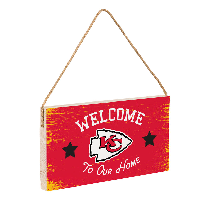 Kansas City Chiefs Wood Wall Sign, 6x11