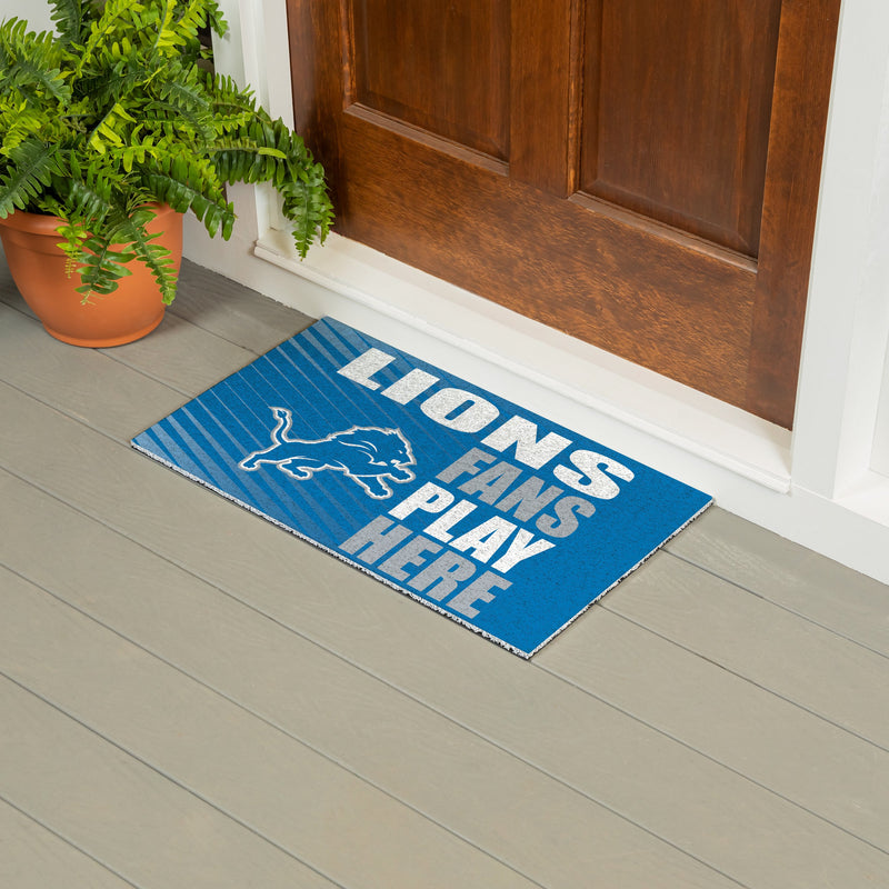 Detroit Lions Fan PVC Mat, 28"x16"