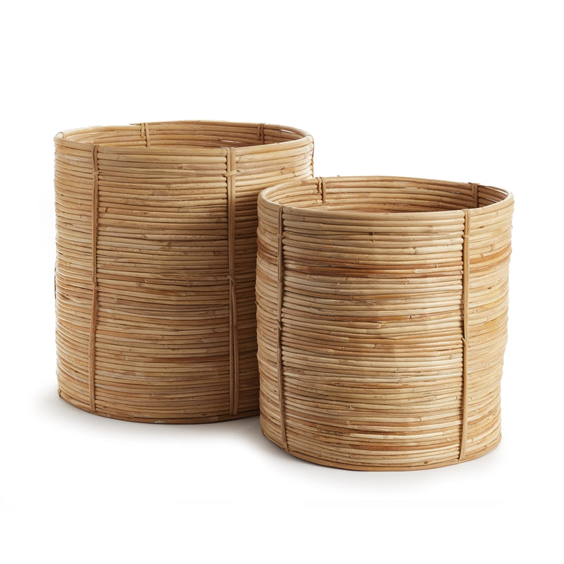 Napa Home Garden, CANE RATTAN ROUND TREE BASKETS ,SET OF 2,db207